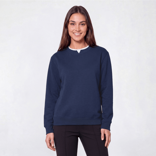 Plus Size Hasting & Smith Long Sleeve Solid Fleece Sweatshirt alternate view